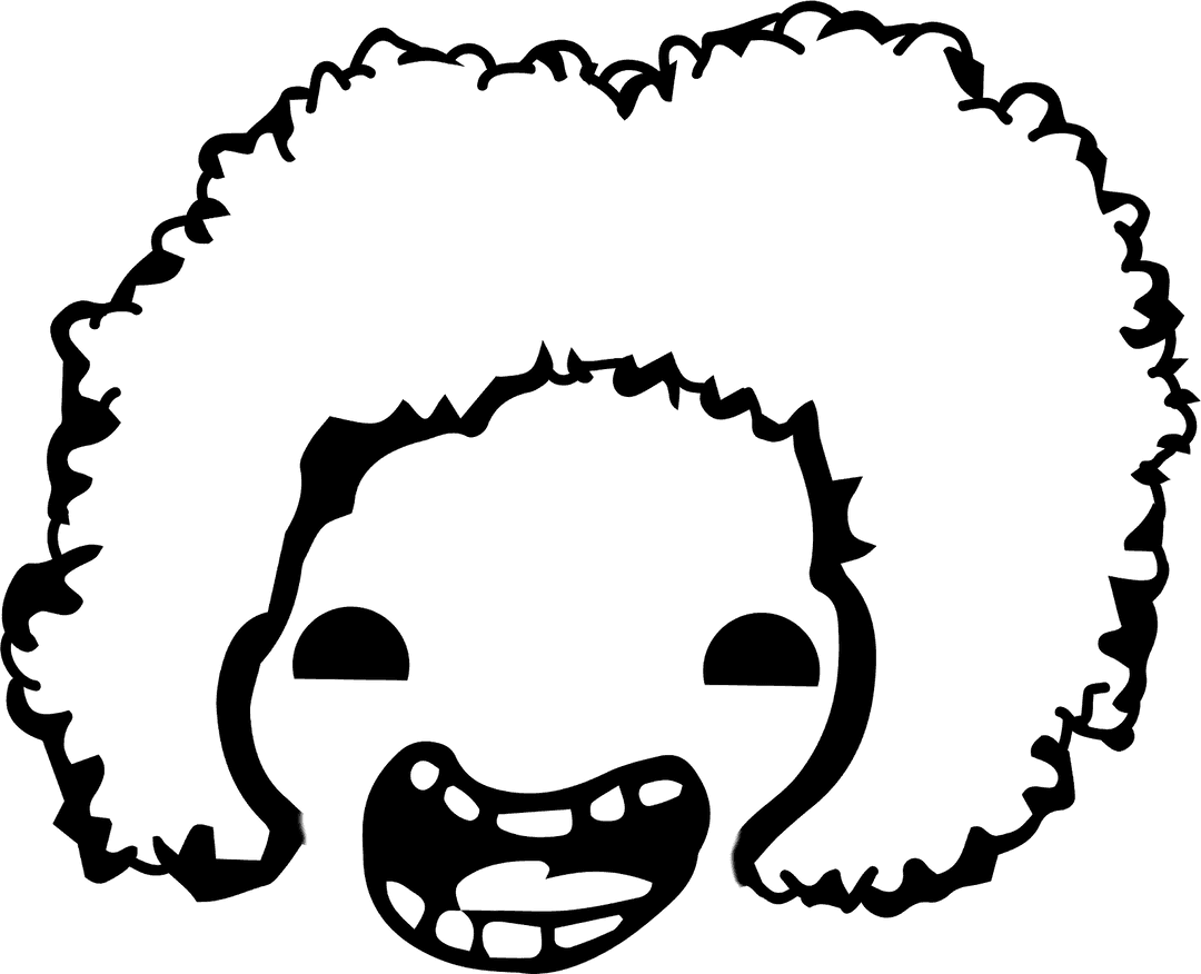 Smiling Face Silhouette on Black Background Transparent Effect