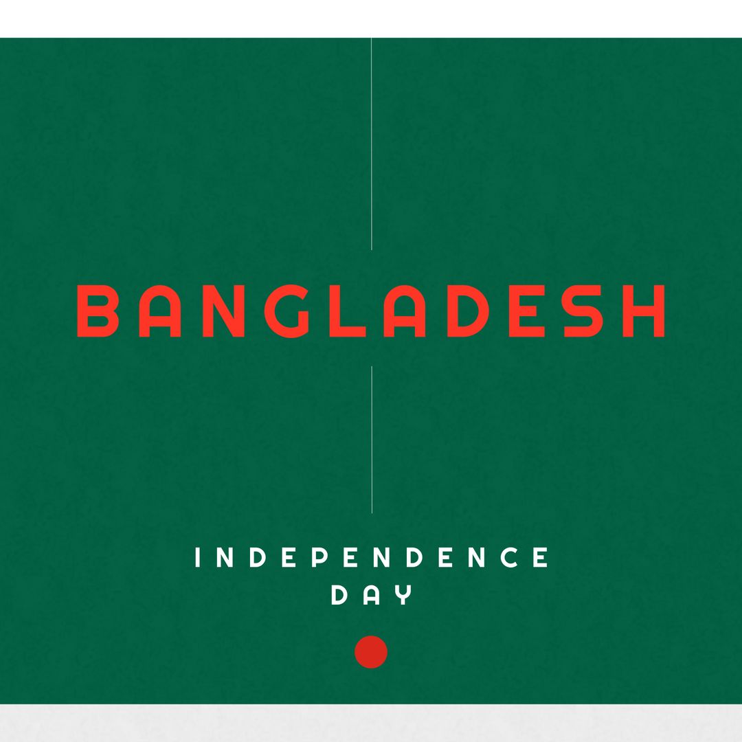 Bangladesh Independence Day Celebration Graphic with Flag Elements - Download Free Stock Templates Pikwizard.com