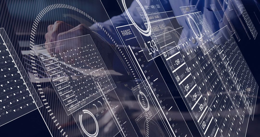 Futuristic Workspace with Holographic Interface and Technology