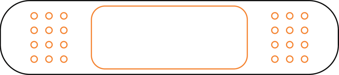 Transparent Bandage with Orange Outline Minimalist Style