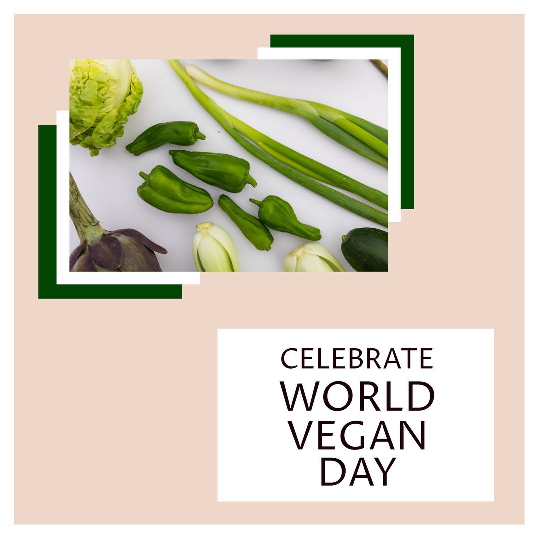 World Vegan Day Celebration with Fresh Vegetables