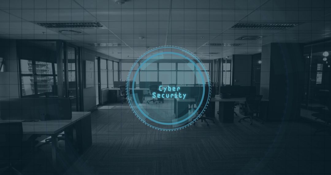 Cyber Security Digital Interface in Modern Office Environment