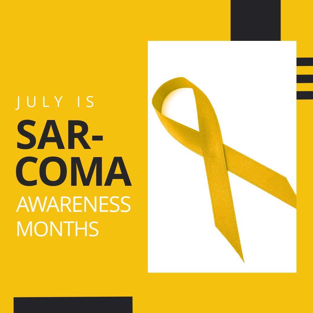 Illustration of july is sarcoma awareness months text with yellow awareness ribbon, copy space - Download Free Stock Templates Pikwizard.com