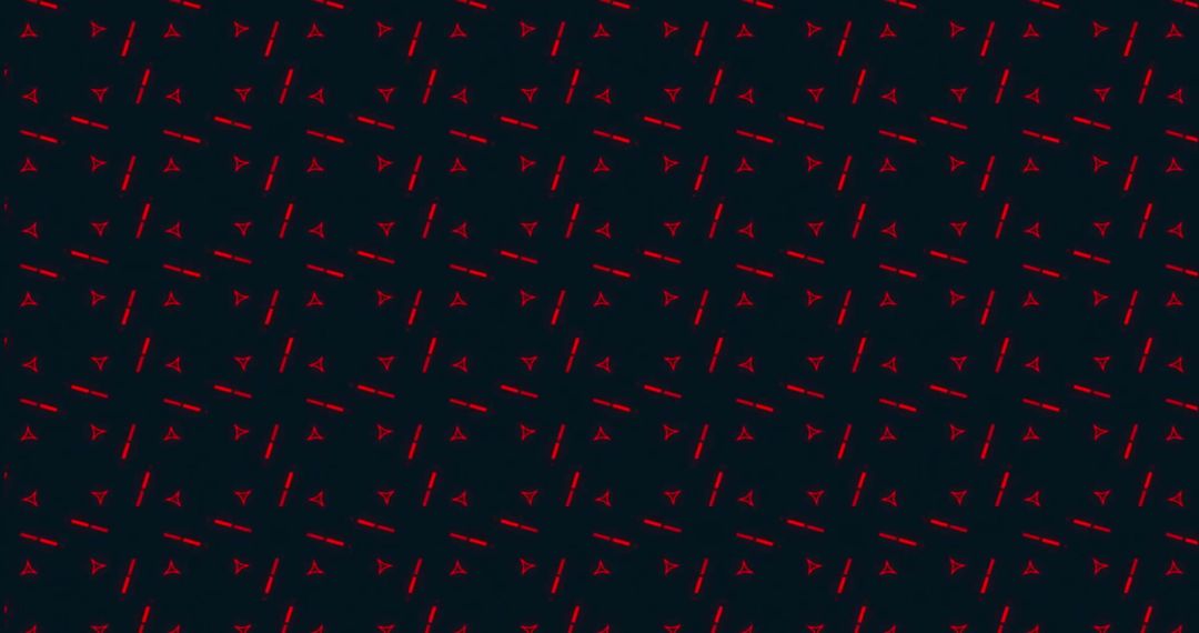 Dynamic Red Geometric Patterns on Dark Background