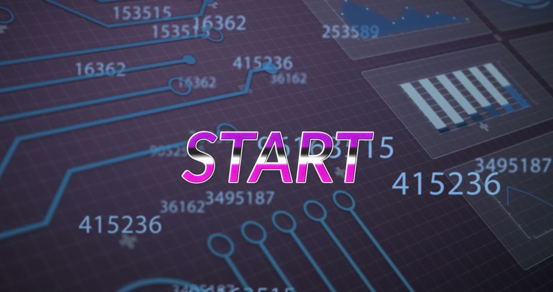 Geek vibe start button with data streams