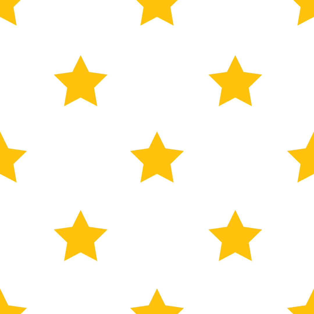 Seamless yellow stars pattern on transparent background for design projects