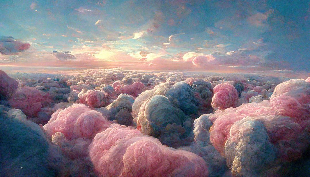 Sunset Over Pastel Cotton Candy Cloudscape - Free Images, Stock Photos and Pictures on Pikwizard.com