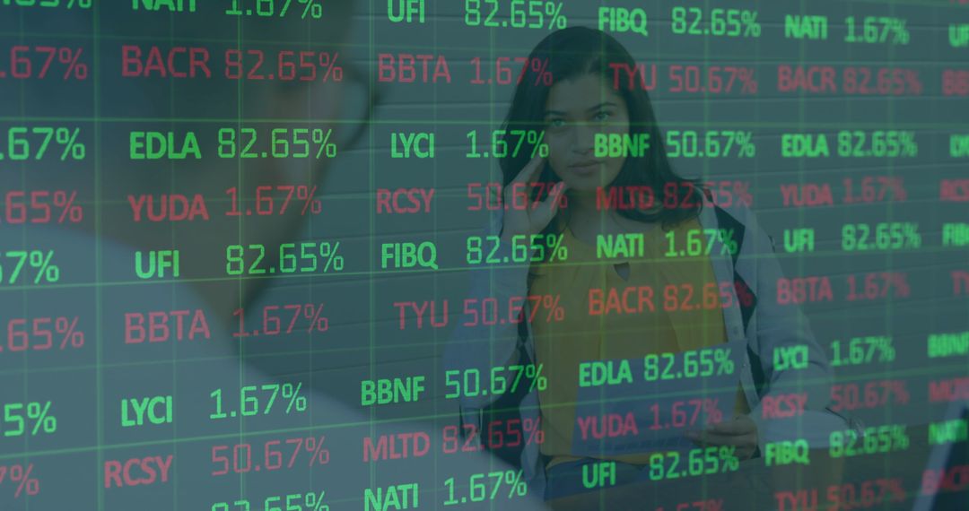 Financial Data and Collaborative Discussion in Modern Office