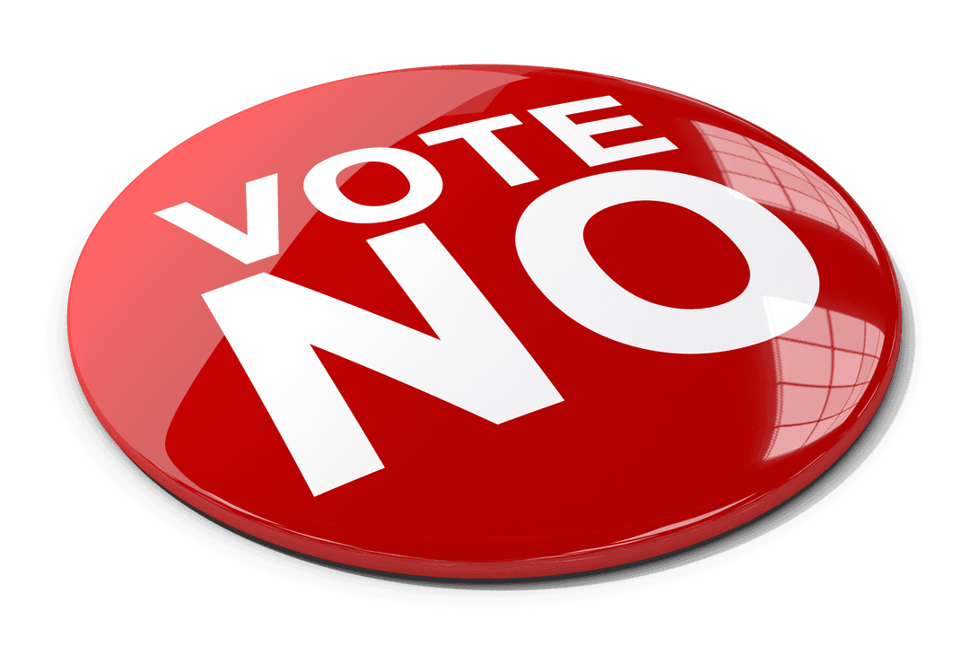 Red Transparent Button with Vote No Text Isolated - Download Free Stock Images Pikwizard.com