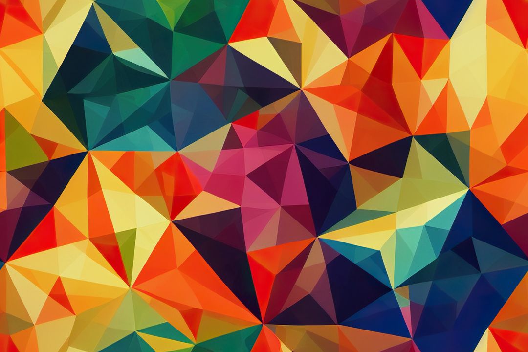Image of background with colorful multiple triangles and shapes - Free Images, Stock Photos and Pictures on Pikwizard.com