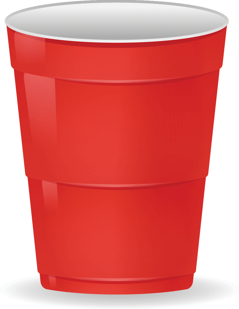 Illustration of Red Cup on Transparent Background for Lifestyle and Symbol Concepts