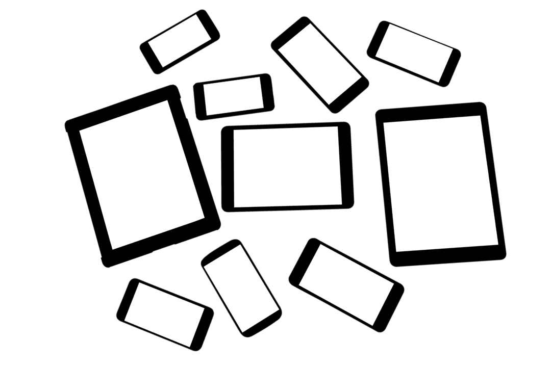 Transparent Mobile Devices with Copy Space on Background