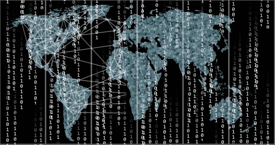 Global Data Network with Digital Binary Interface Overlay