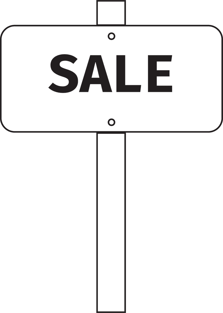 Black Sale Vector Icon on Transparent Sign Background