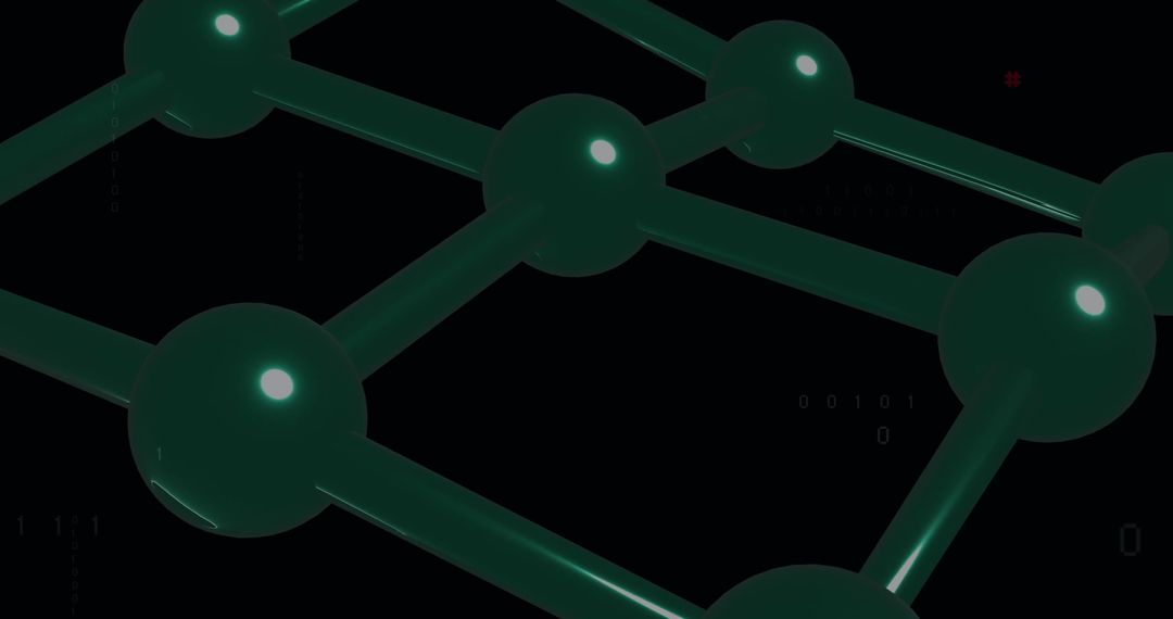 Molecular Structure with Binary Coding Background Technology Concept