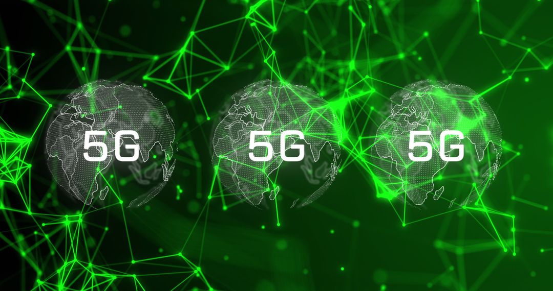 Rotating 5G Globes with Digital Network Connections