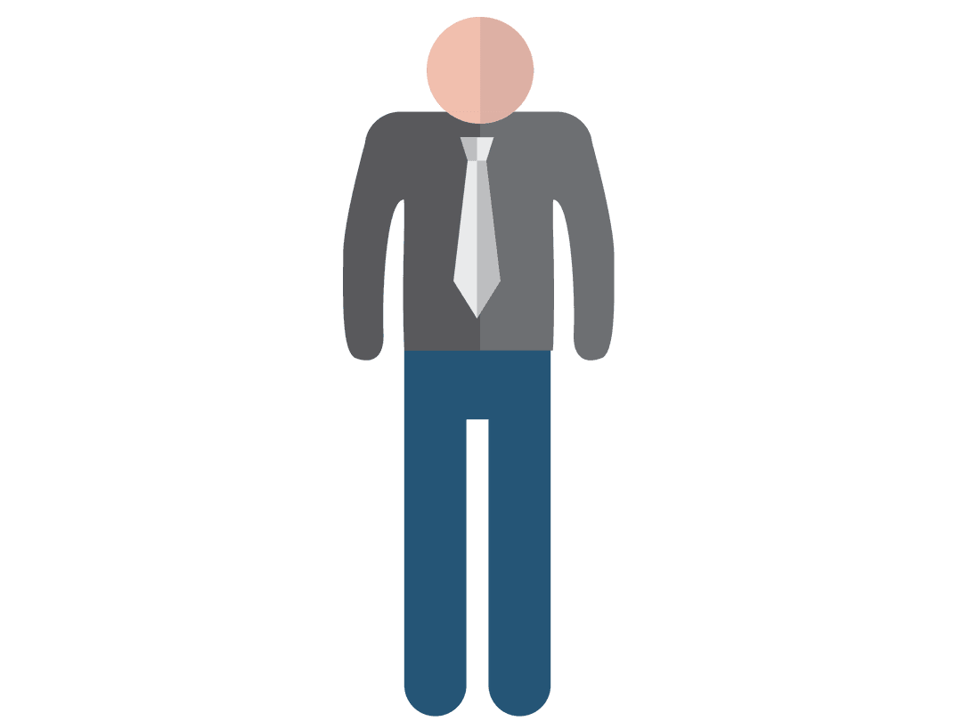 Transparent Vector of Businessman with Tie Design
