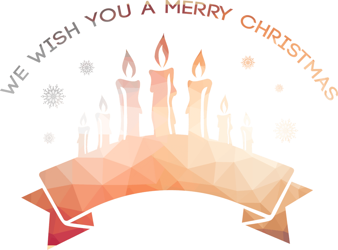 Transparent Celestial Candle Christmas Design with Greeting