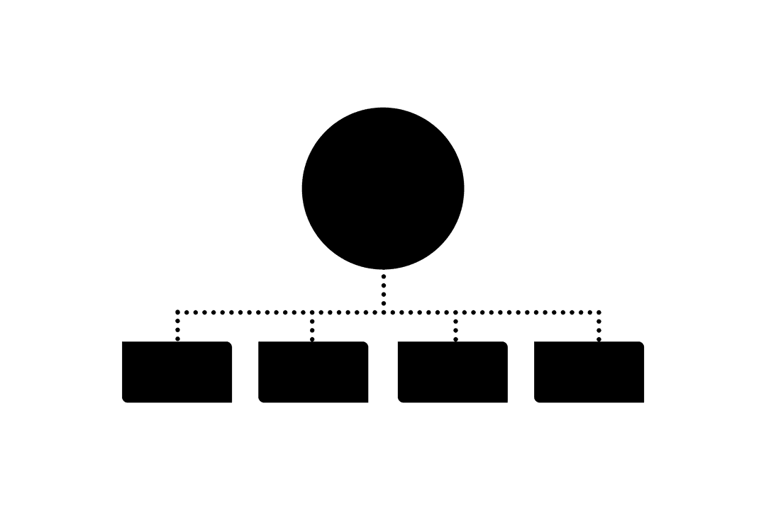 Abstract Black Shapes with Transparent Background Art