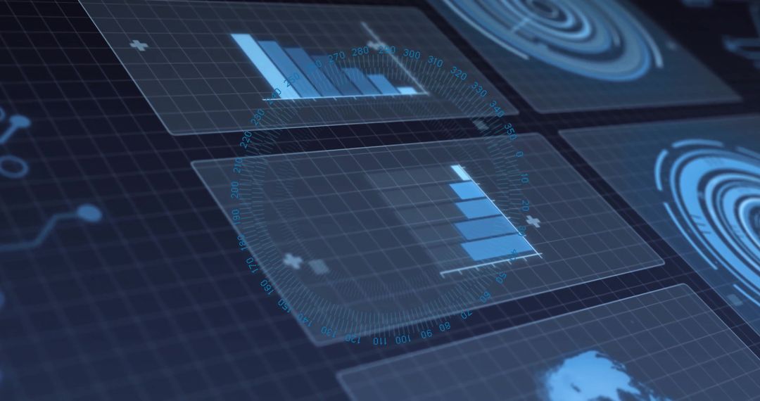 Digital Data Processing Interface with Circuit Elements - Free Images, Stock Photos and Pictures on Pikwizard.com
