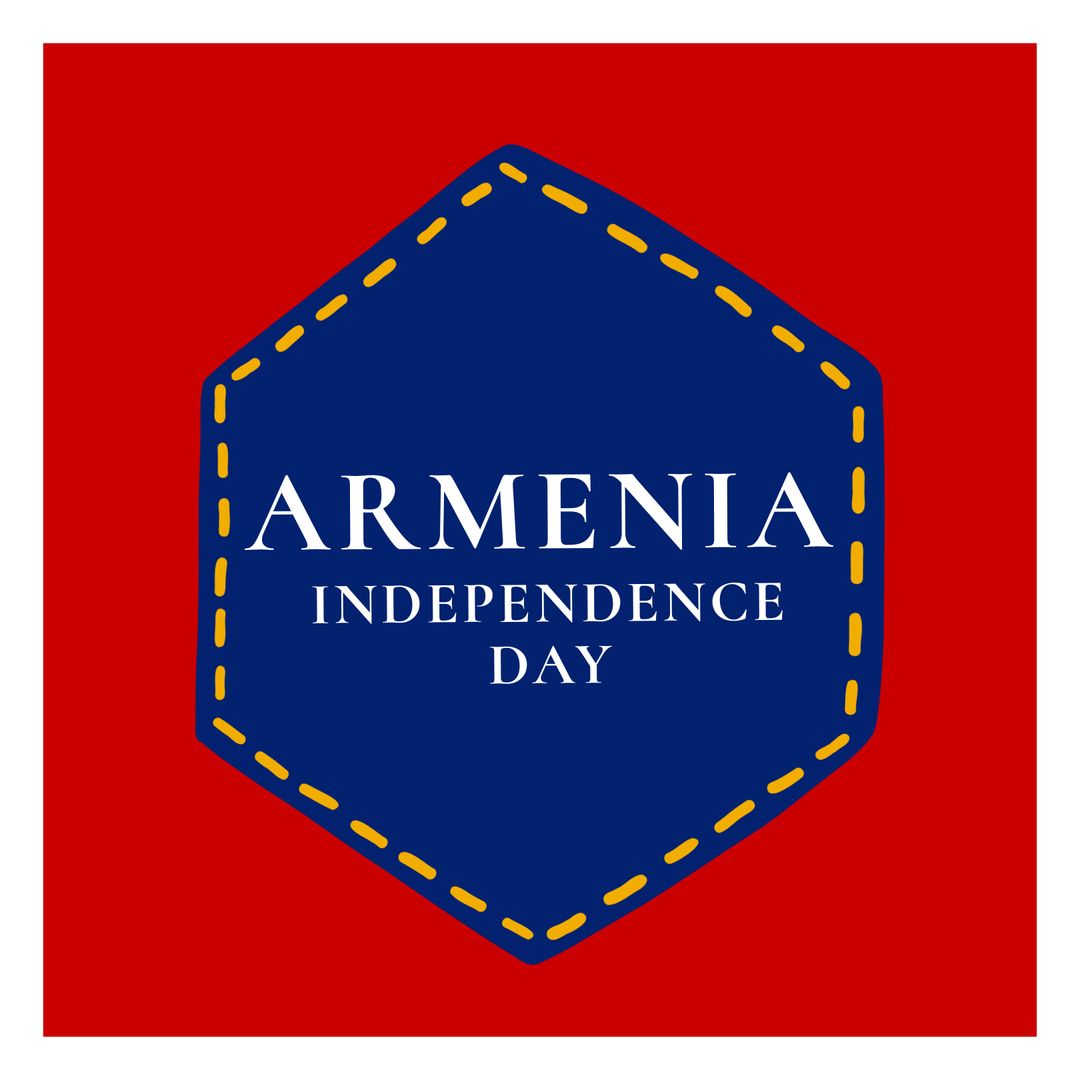 Armenia Independence Day Tag Over Red Background Illustration - Download Free Stock Templates Pikwizard.com