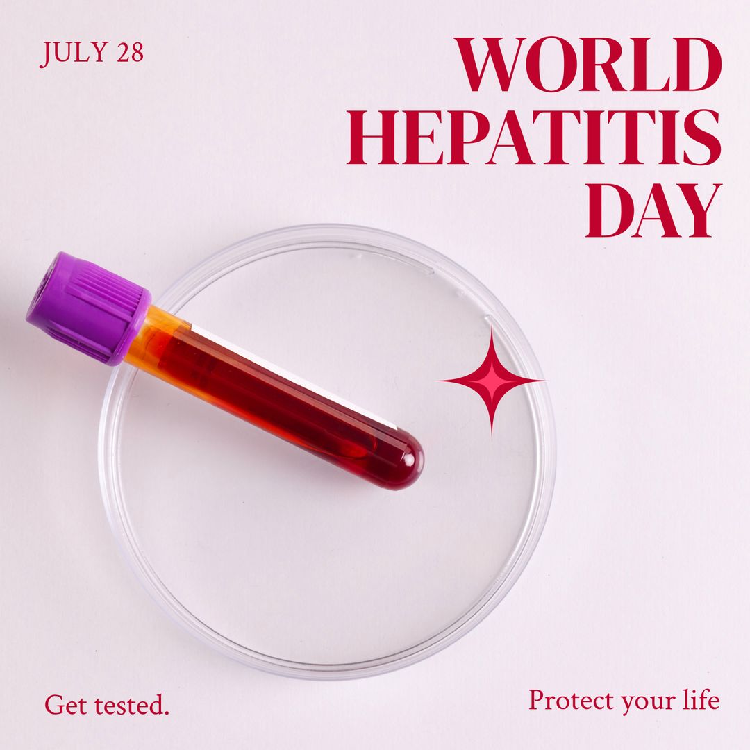 World Hepatitis Day Awareness Concept with Blood Test