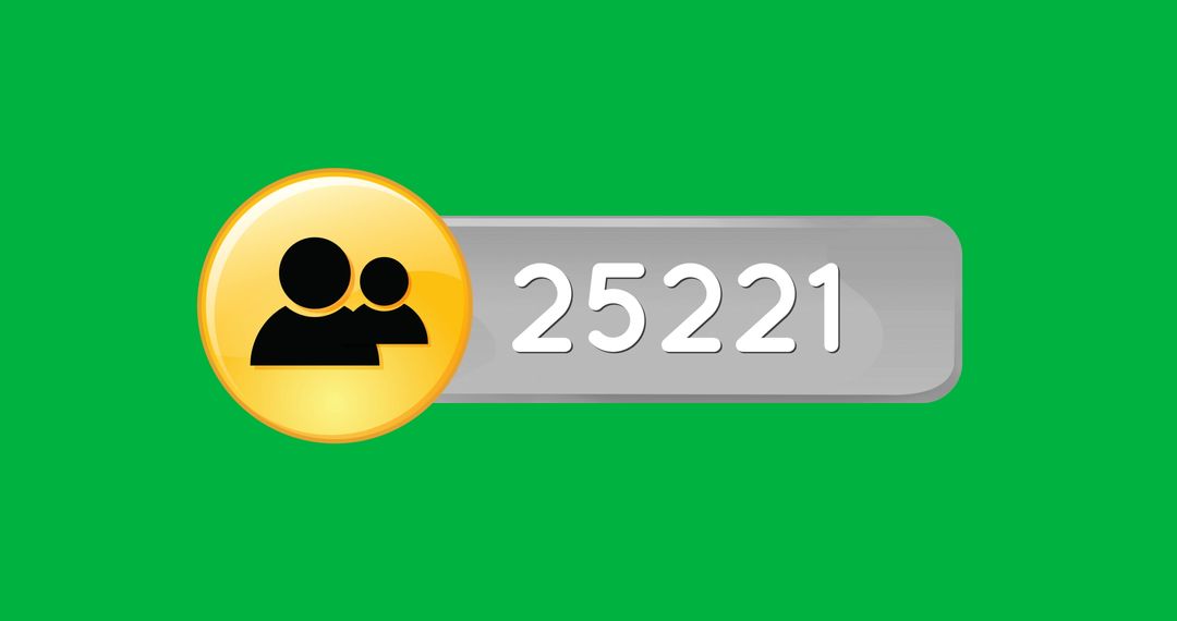 Increasing Friend Requests Notification Icon on Green Background