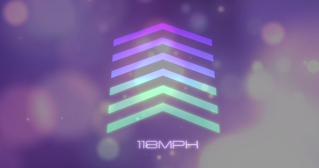 Futuristic Speed Gauge with Glowing Data Elements