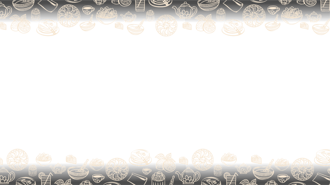 Hand Drawn Food Border with Teapots and Noodles on Transparent Background