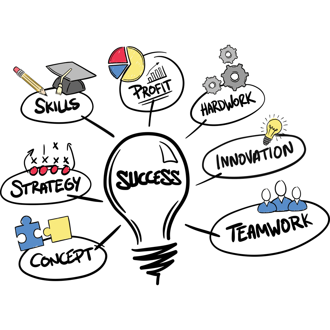 Transparent Network Nodes with Communication Symbols Illustration