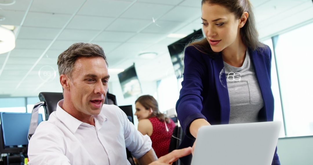 Coworking Team Analyzing Digital Technology Solutions