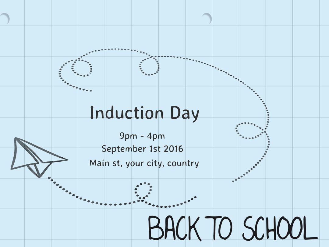 Educational Event Flyer with Paper Airplane Design