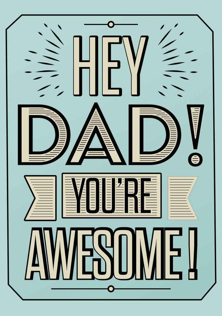 Retro Typography Celebrating Dad in Bold Style