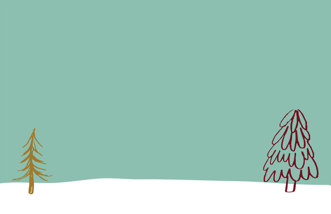 Minimalist Christmas Trees Transparent Background Vector Illustration