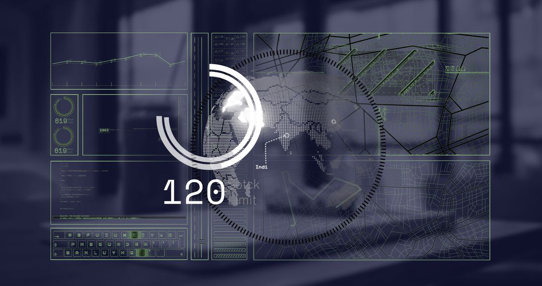 Digital Financial Data Processing Interface in Modern Office