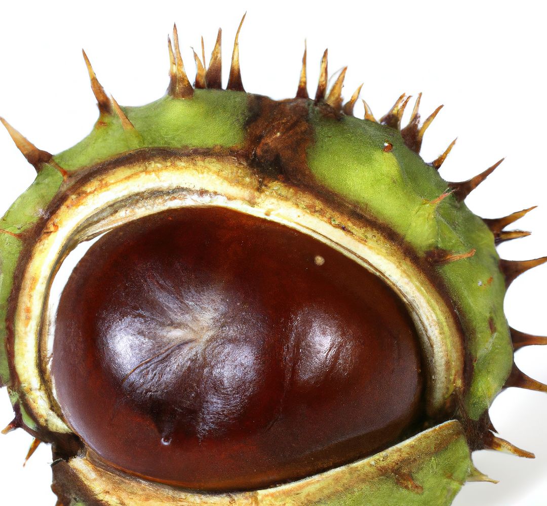 Close-up of Fresh Horse Chestnut Conker in Green Spiky Husk - Free Images, Stock Photos and Pictures on Pikwizard.com