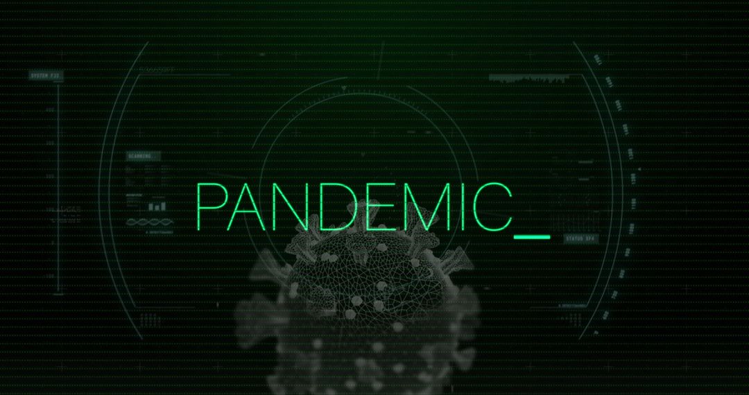 Futuristic Interface with Pandemic Theme and 3D Virus Model