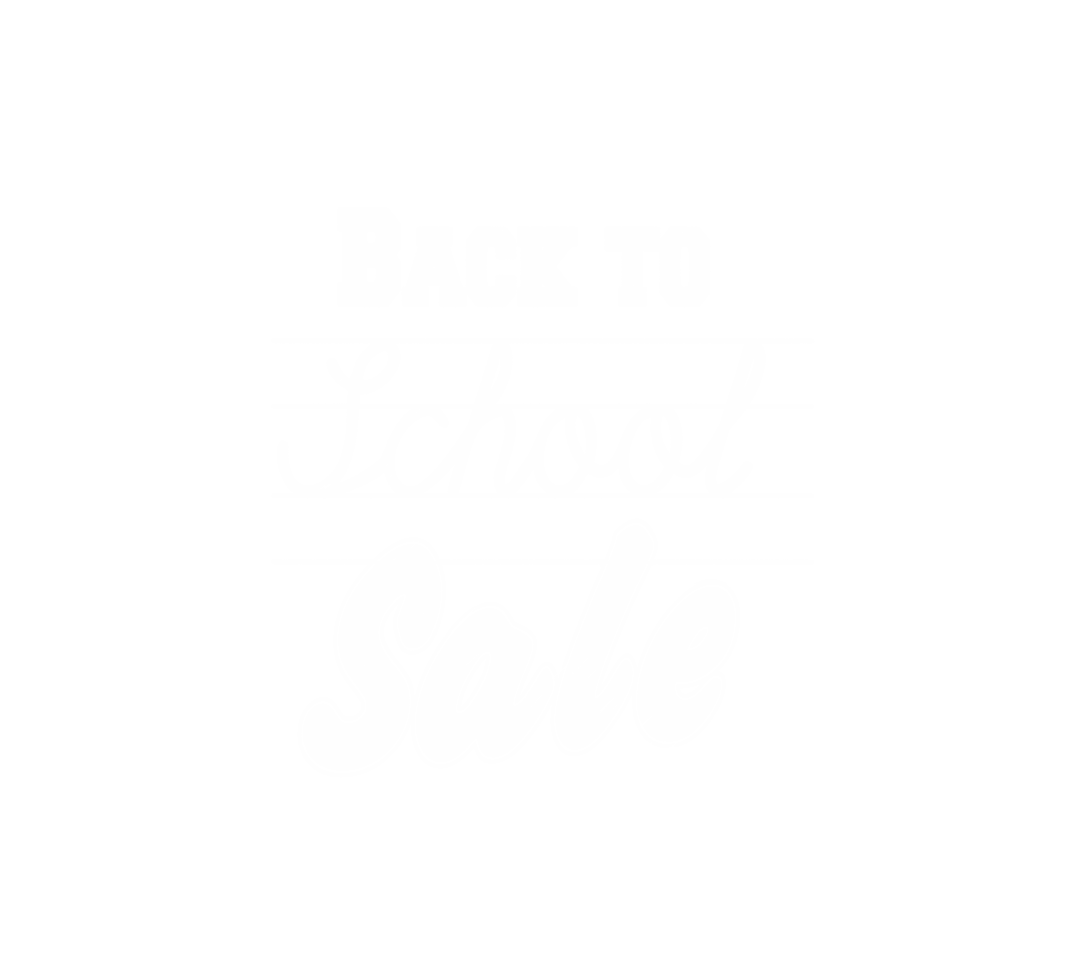 Back to School Sale Text Transparent Design