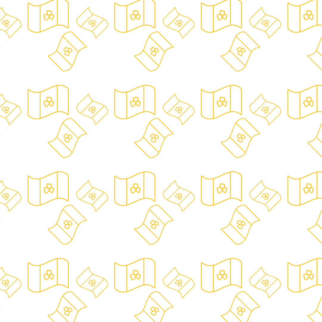 Seamless Yellow Flag Pattern on Transparent Background