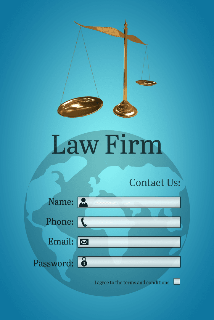 Law Firm Signup Form with Transparent Background