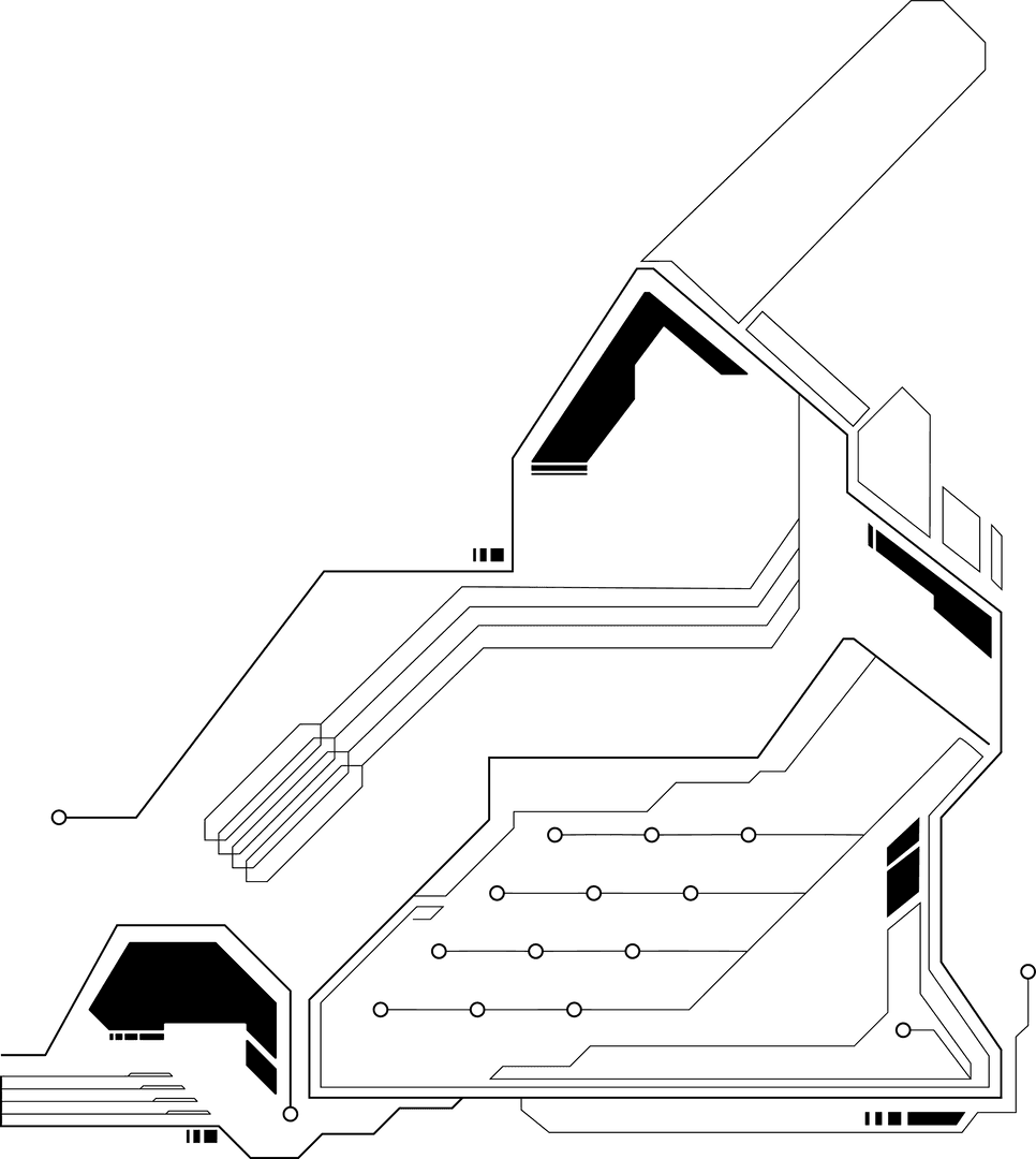 Abstract Circuit Design Forming on Transparent Background