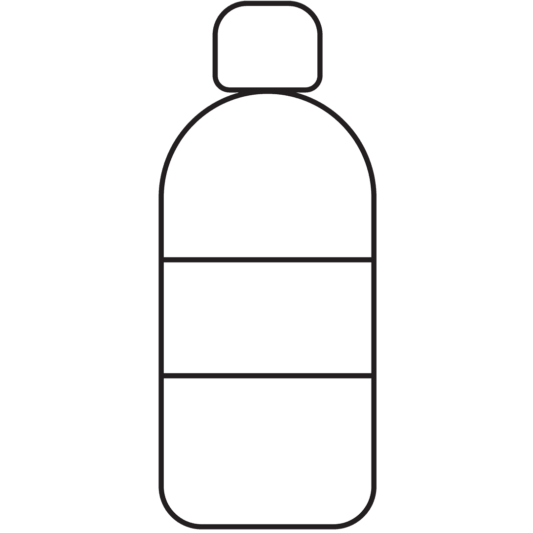 Transparent Digital Illustration of Isolated Bottle