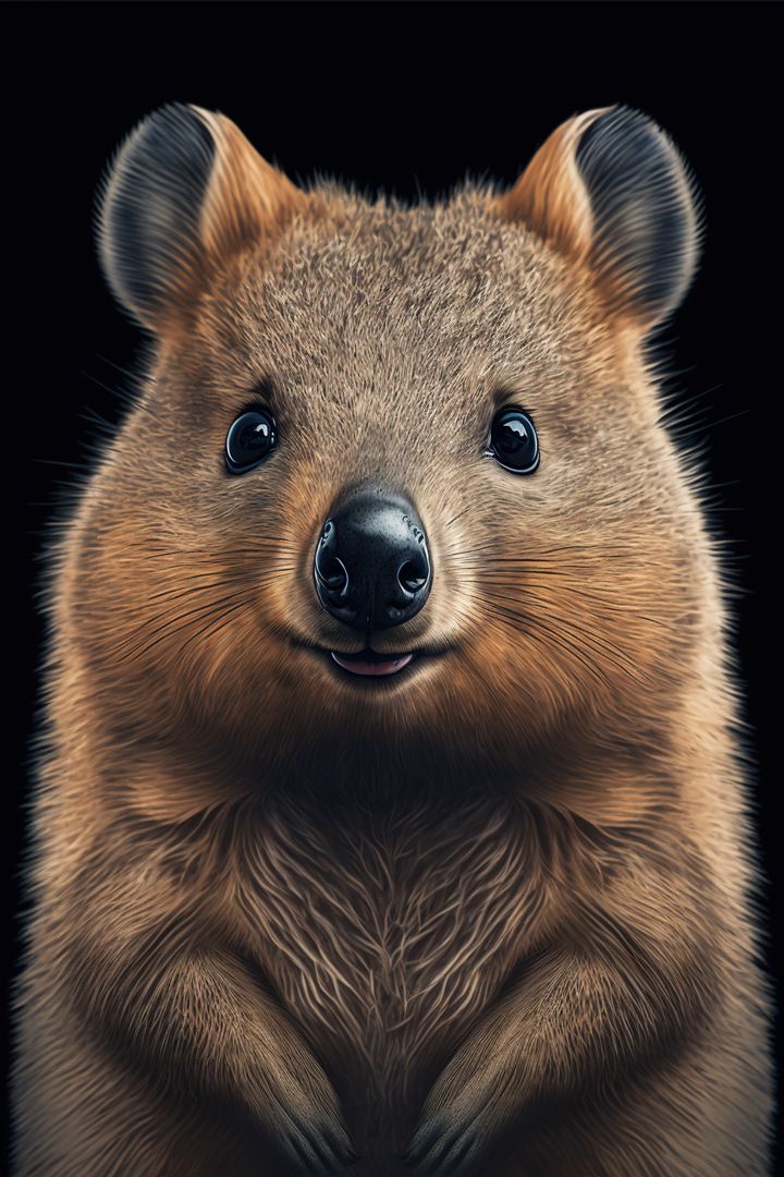 Portrait of cute hamster on black background, created using generative ai technology - Free Images, Stock Photos and Pictures on Pikwizard.com
