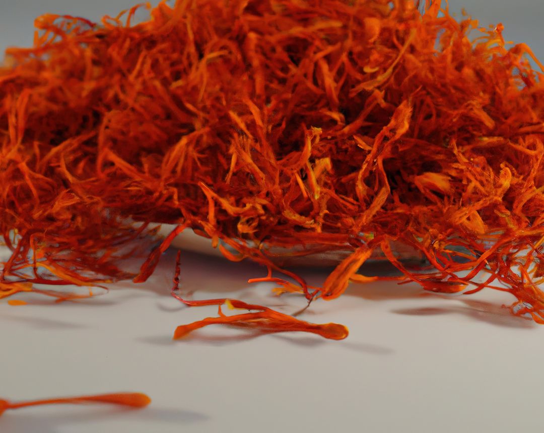 Close up of stack of saffron created using generative ai technology - Free Images, Stock Photos and Pictures on Pikwizard.com