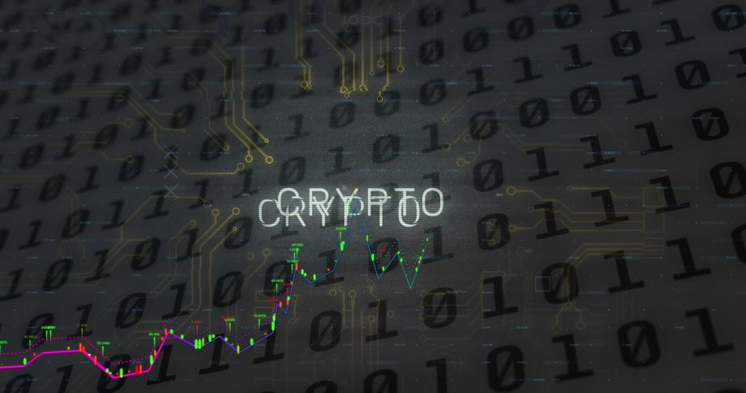 Cryptocurrency and Digital Data Overlapped Concept