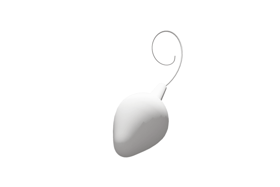 Single White Cartoon Sperm Isolated on Transparent Background