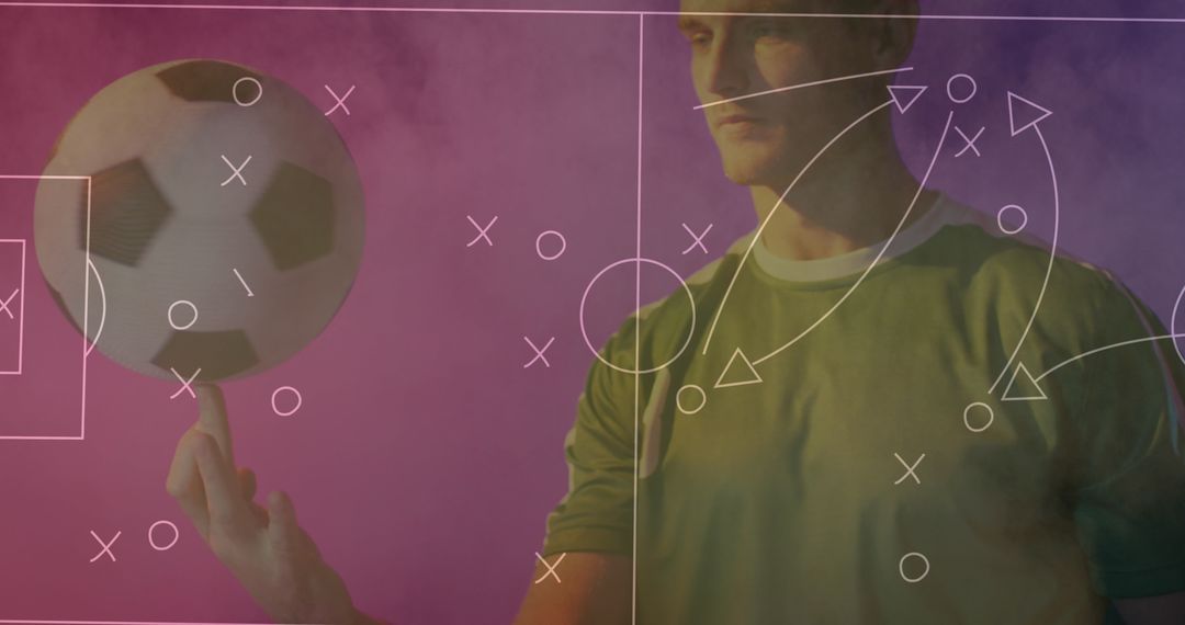 Soccer Strategy with Player Spinning Ball