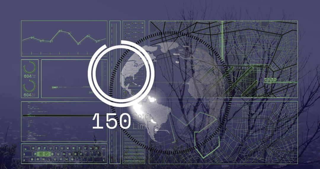 Global Network Interface in Futuristic Marker