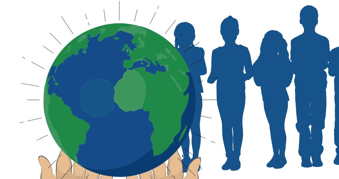 Global Unity and Earth Conservation Concept Illustration