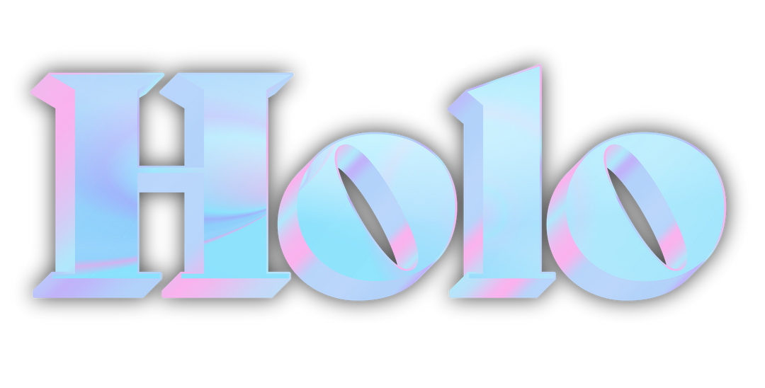 Transparent Gradient 3D Holo Text with Shadow - Download Free Stock Images Pikwizard.com